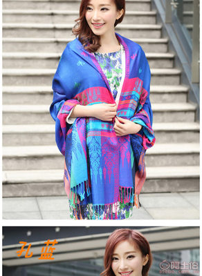 秋冬新潮波西米亚风 柳叶腰花披肩围巾，厂家直销尽显民族魅力
