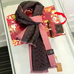 古奇g cci日本订单顶级双面羊毛一面纯色一面提花秋冬高端精品定制款围巾披肩批发